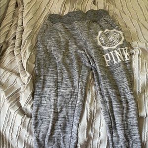 Pink gray sweatpants